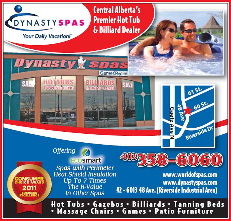 Dynasty Spas Opening Hours 26013 48 Ave, Red Deer, AB