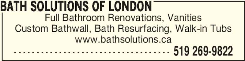 Bathroom Renovations Woodstock Ontario bath solutions of london - opening hours - 14475 putnam Bathroom Renovations Woodstock Ontario bath solutions of london - opening hours - 14475 putnam