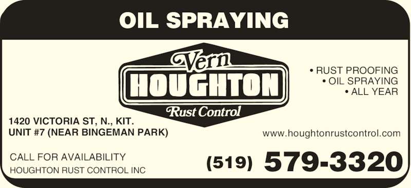 Houghton Oil Spray Kitchener Hours Houghton Oil Spray Kitchener Hours