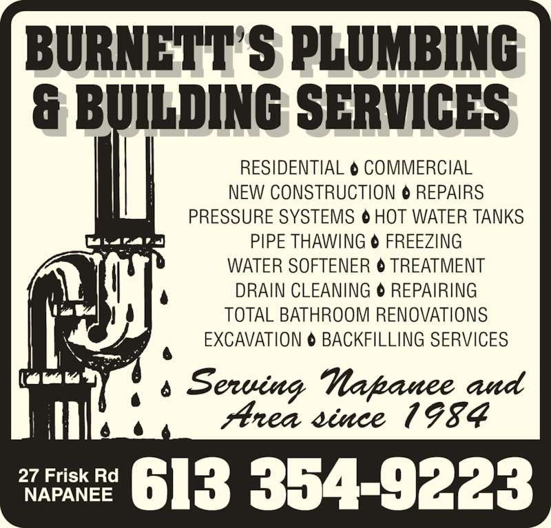 Plumbing & Building Services 27 Frisk Rd, Napanee, ON