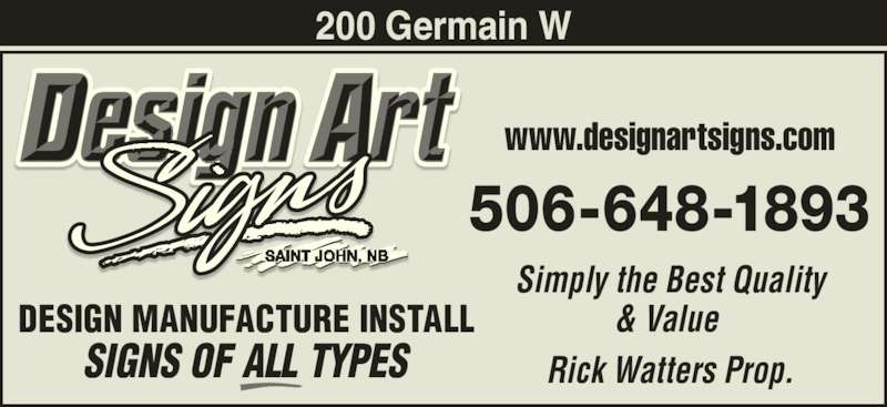 Design Art Signs Saint John | design art signs saint john nb 200 germain st w Design Art Signs Saint John | design art signs saint john nb 200 germain st w