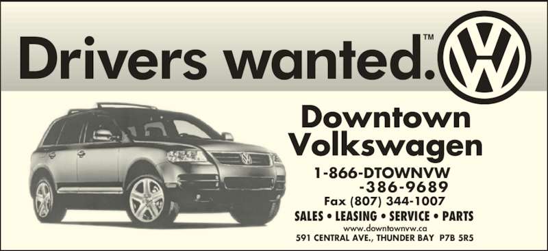 Volkswagen Downtown Toronto >> Downtown Volkswagen - Thunder Bay, ON - 591 Central Ave ... Volkswagen Downtown Toronto >> Downtown Volkswagen - Thunder Bay, ON - 591 Central Ave ...