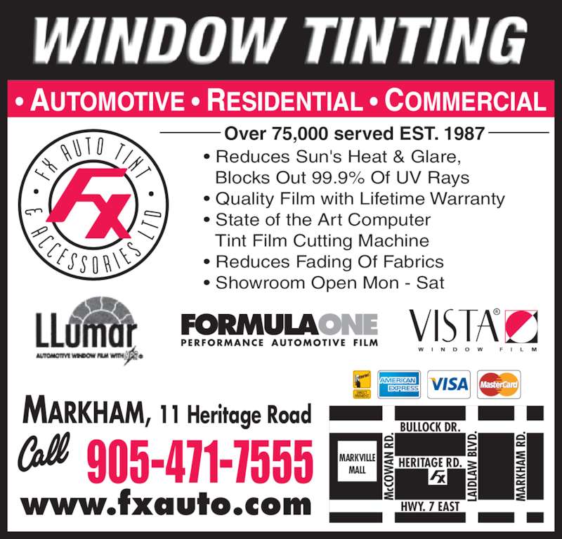 FX Auto Tint & Accessories Markham, ON 11 Heritage Rd Canpages