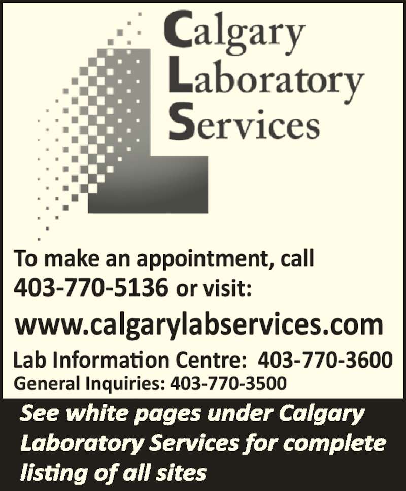 Calgary Laboratory Services 93535 Research Rd NW, Calgary, AB