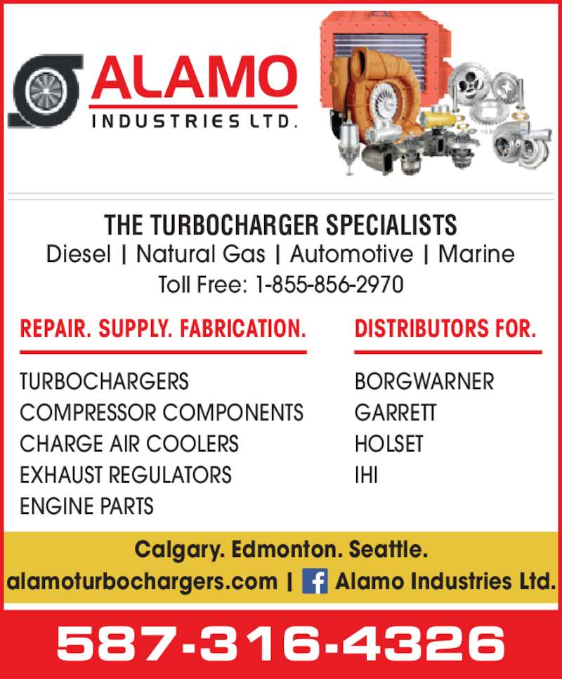 Alamo Industries Ltd Opening Hours 305225 6 St NE, Calgary, AB