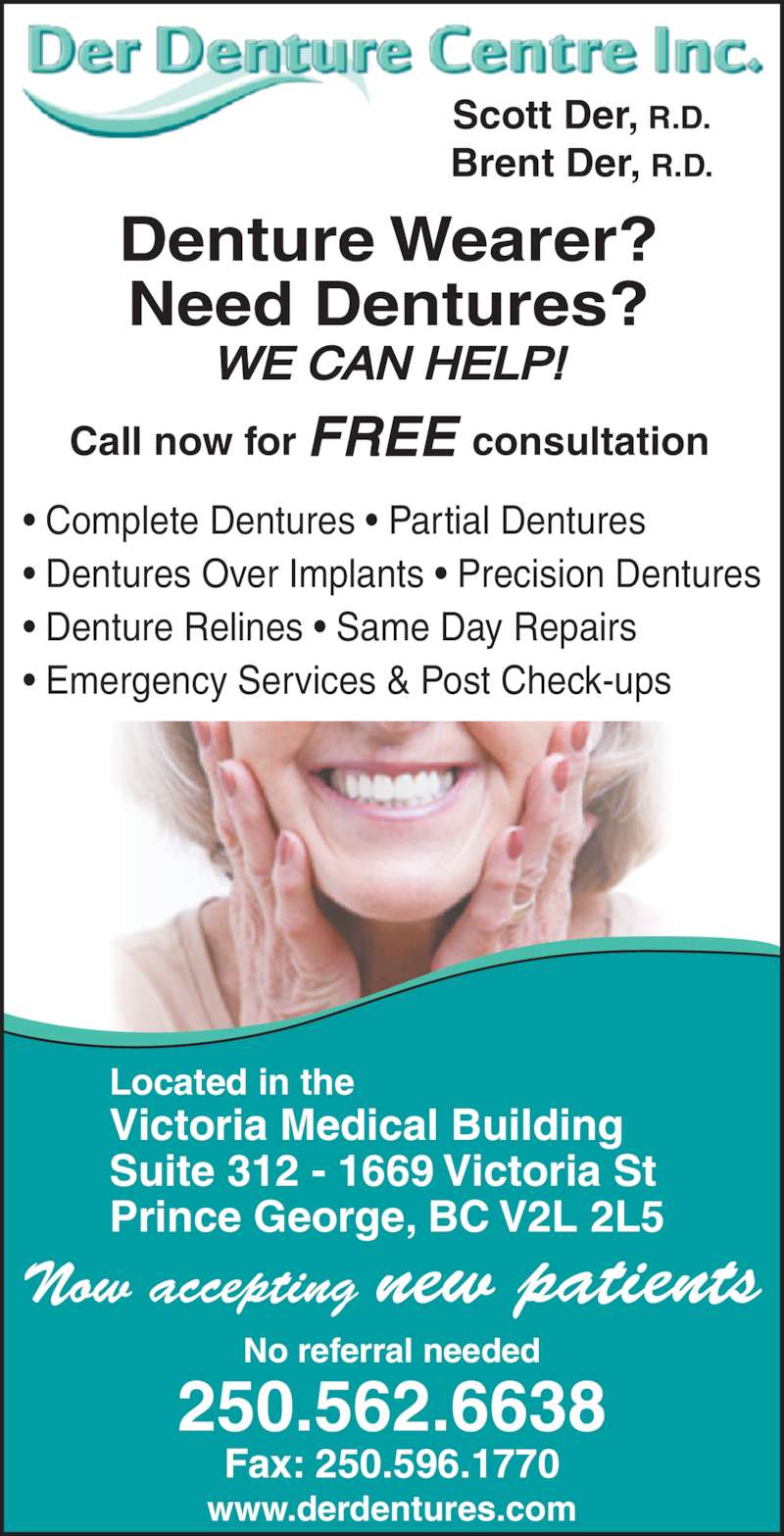 Der Denture Centre Opening Hours 3121669 Victoria St, Prince