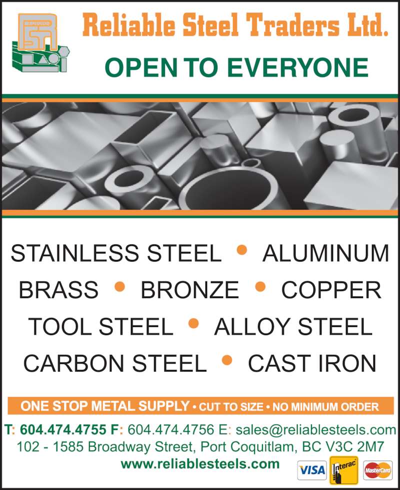 Reliable Steel Traders Ltd Port Coquitlam, BC 1021585 Broadway St
