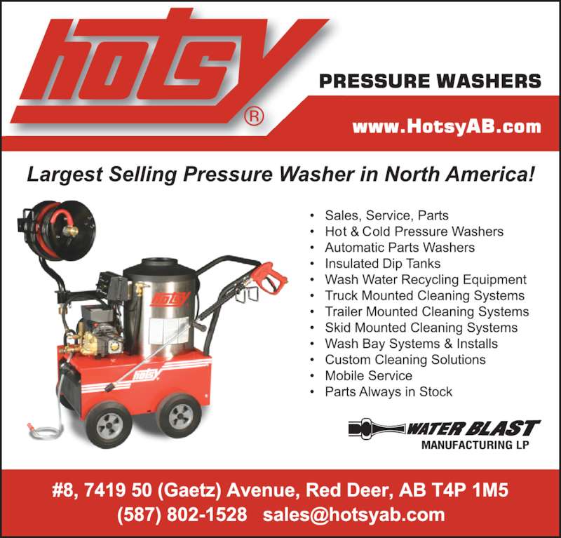 Hotsy Pressure Washers Red Deer, AB 87419 50 Avenue Canpages