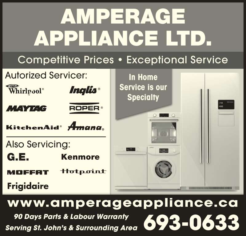 Amperage Appliance Ltd - Mount Pearl, NL - 10 Orchard Ave ...