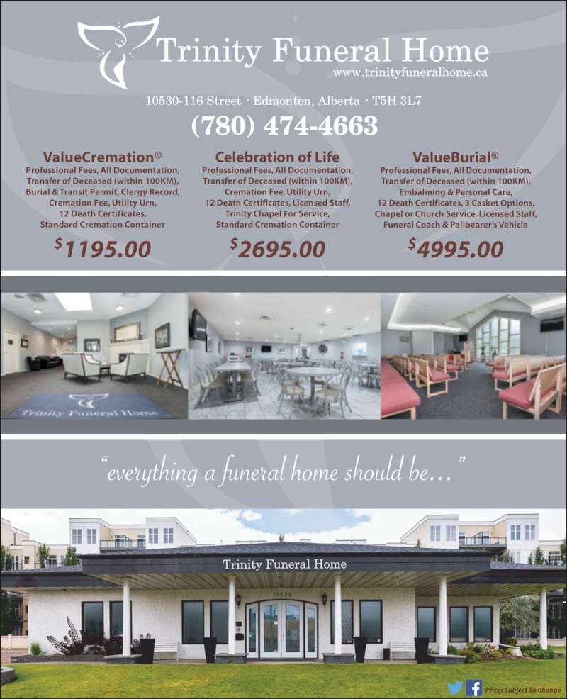 Trinity Funeral Home Edmonton, AB 10530 116th Street NW Canpages