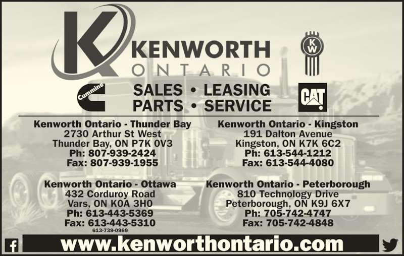 Kenworth Ontario Ottawa Opening Hours 432 Corduroy Rd, Vars, ON