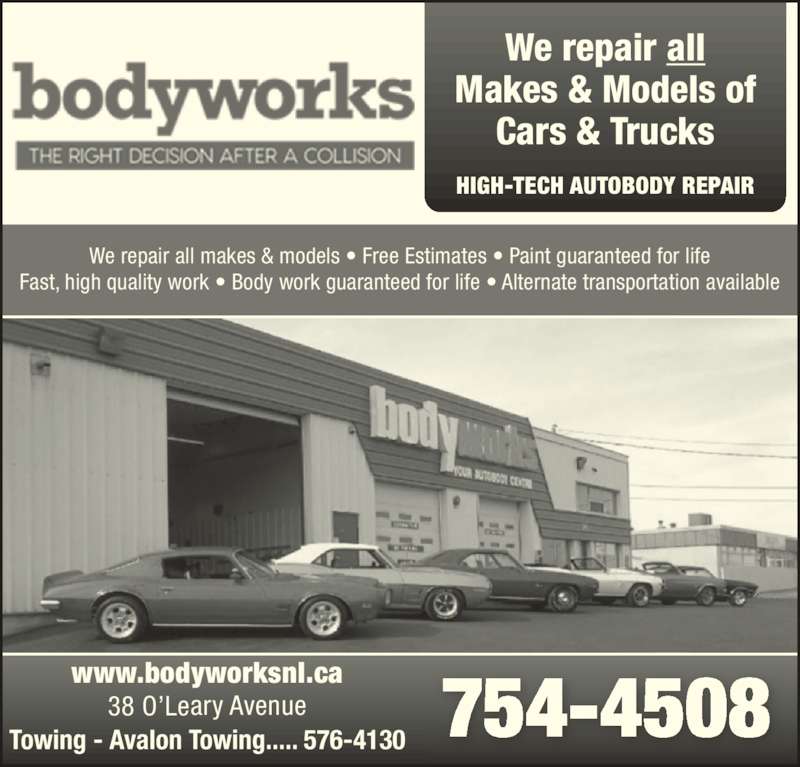 Bodyworks St John's 2012 Ltd Opening Hours 38 O'Leary Ave, St John