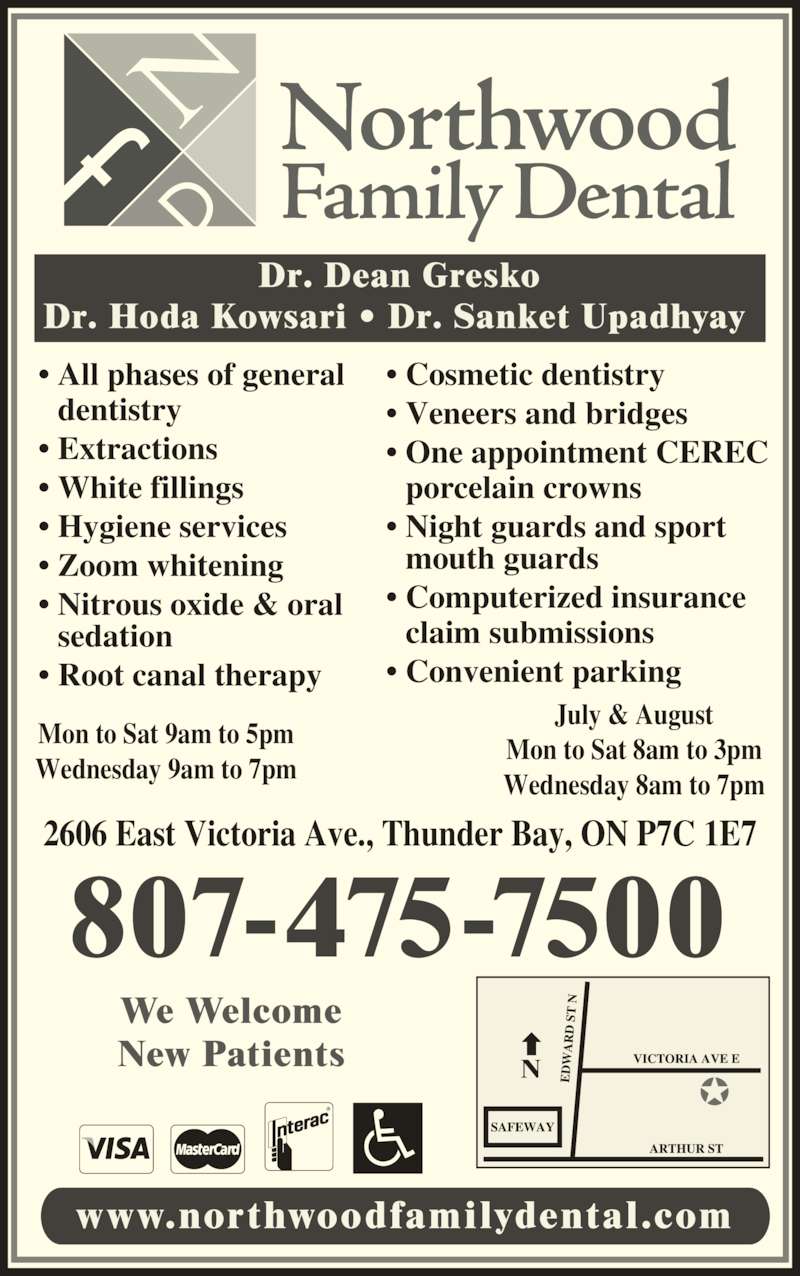 Northwood Family Dental Opening Hours 2606 Victoria Ave E, Thunder