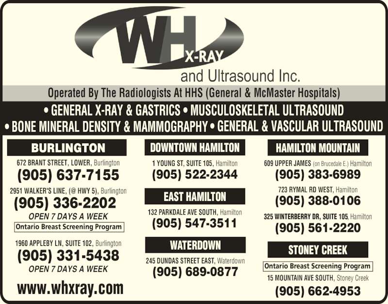 WentworthHalton XRay and Ultrasound Inc Opening Hours 1051 Young