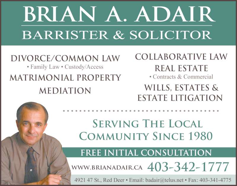 Brian A Adair Opening Hours 4921B 47 Street, Red Deer, AB