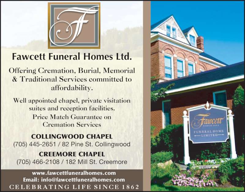 Fawcett Funeral Home 82 Pine St, Collingwood, ON