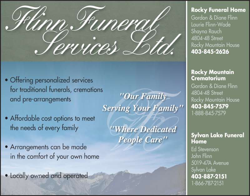 Rocky Funeral Home Opening Hours 4808 48 St, Rocky Mountain House, AB