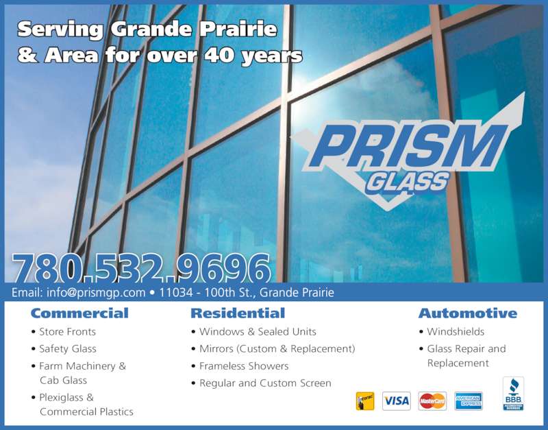 Prism Glass Opening Hours 11034 100 St, Grande Prairie, AB