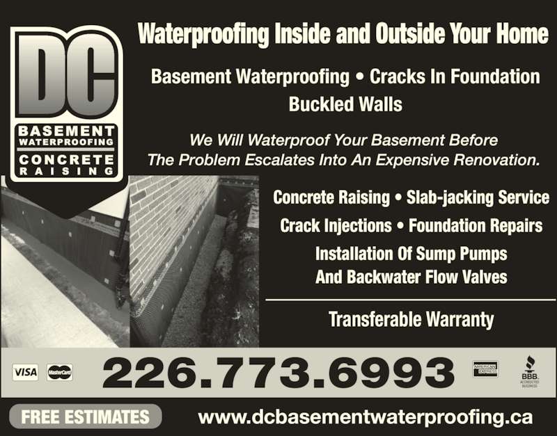 DC Basement Waterproofing & Concrete Raising Opening Hours 2221