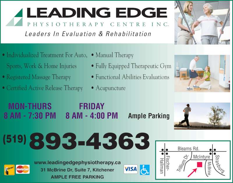 Leading Edge Physiotherapy Centre Opening Hours 31 McBrine Dr