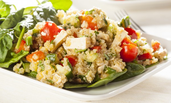 A tasty recipe for quinoa salad with corn and lime dressing