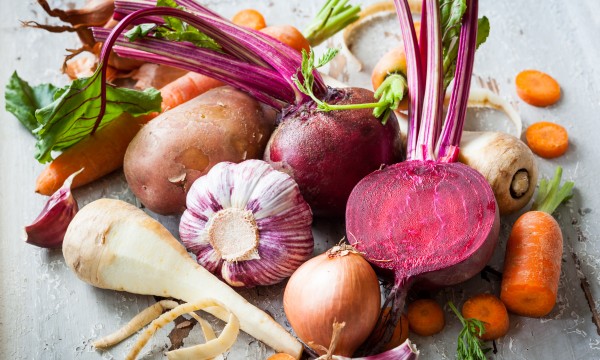 A tasty recipe for maple-glazed chicken with root vegetables