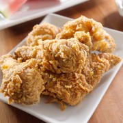Low-calorie, low-fat chicken fried in the oven